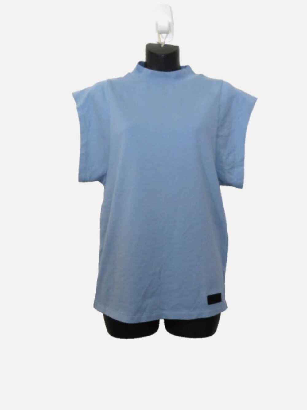 IRO size XS Blue Betsie Top Cap Sleeve Strong Shoulder Tee NEW $175